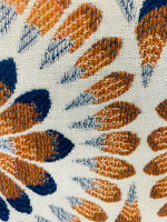 New! SUNBRELLA Plume Tropics- Blue Orange Upholstery Fabric