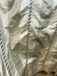 NEW Queen Marla 100% Silk Taffeta Embroidered Stripes Fabric - Pistachio Green - Fancy Styles Fabric Pierre Frey Lee Jofa Brunschwig & Fils
