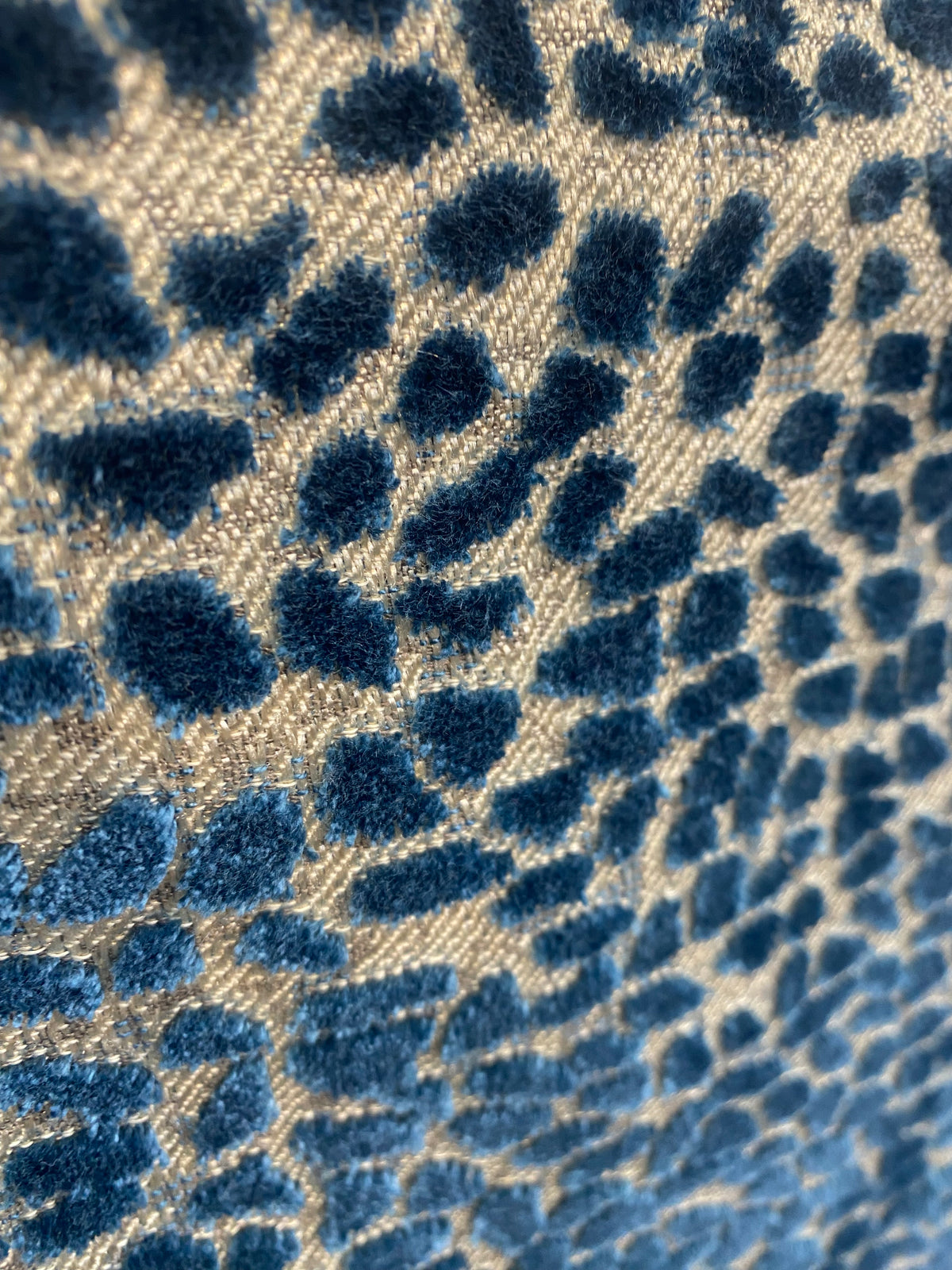 NEW King Cohen Leopard Novelty Upholstery Velvet Fabric Blue Style# CC10002 - Fancy Styles Fabric Pierre Frey Lee Jofa Brunschwig & Fils
