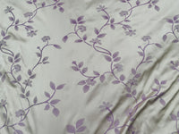 NEW Queen Suzette Novelty Floral Jacquard 100% Silk Fabric in Cream and Lavender - Fancy Styles Fabric Pierre Frey Lee Jofa Brunschwig & Fils