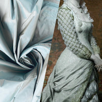 NEW Lady Lisa 100% Silk Taffeta Fabric - Solid Pale Duck Egg Blue - Fancy Styles Fabric Pierre Frey Lee Jofa Brunschwig & Fils
