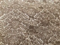 NEW! Prince Teffler - Designer Italian Venetian Burnout Damask Cut Velvet Taupe Fabric Upholstery - Fancy Styles Fabric Pierre Frey Lee Jofa Brunschwig & Fils