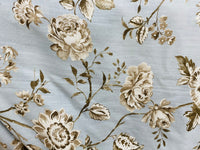 SALE! NEW! Miss Connie Designer Floral Drapery Upholstery Fabric- Eggshell Blue - Fancy Styles Fabric Pierre Frey Lee Jofa Brunschwig & Fils
