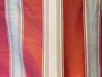 NEW Lady Monroe French Terra Cotta Red Fabric - 3” Stripes - Upholstery 55” Wide - Fancy Styles Fabric Pierre Frey Lee Jofa Brunschwig & Fils