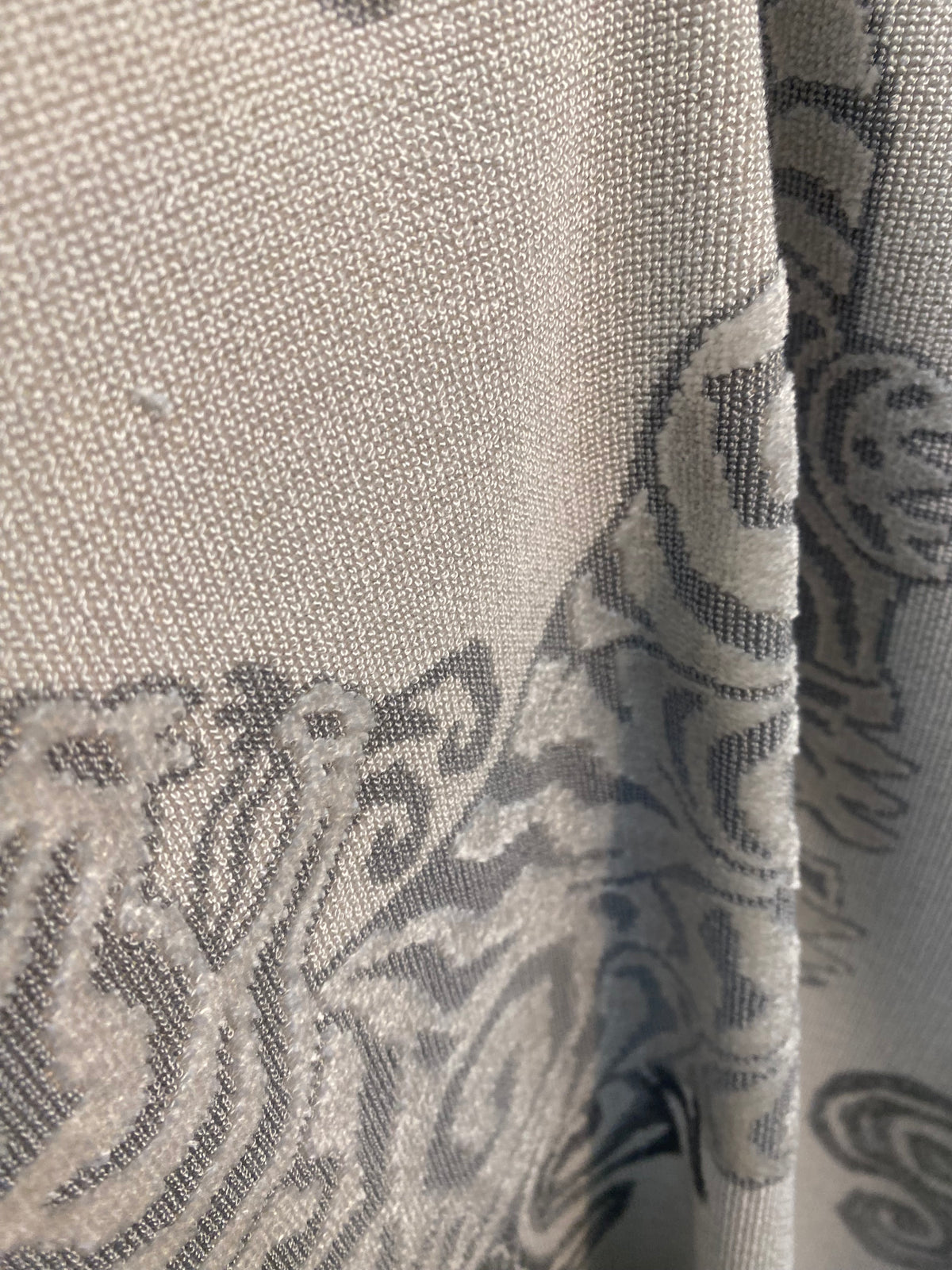 NEW GUCCI HOME Designer Upholstery Heavyweight Tiger Animal Burnout Velvet Fabric- Grey - Fancy Styles Fabric Pierre Frey Lee Jofa Brunschwig & Fils