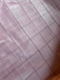 NEW Queen Lila Designer 100% Silk Dupioni - Pintuck Diamond Motif- Pink - Fancy Styles Fabric Pierre Frey Lee Jofa Brunschwig & Fils