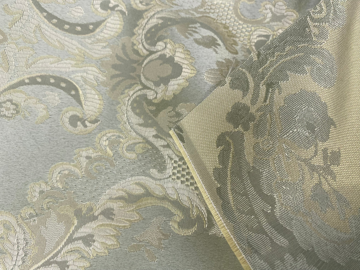 NEW! Prince Lucas Designer Brocade Jacquard Fabric- Antique Pale Green - Fancy Styles Fabric Pierre Frey Lee Jofa Brunschwig & Fils