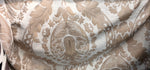 NEW Lady Danita Designer Medallion Burnout Chenille Velvet Fabric - Brocade- Cream Gold