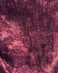 NEW! Lady Janet Designer Medallion Burnout Chenille Velvet Fabric - Antique Red - Fancy Styles Fabric Pierre Frey Lee Jofa Brunschwig & Fils