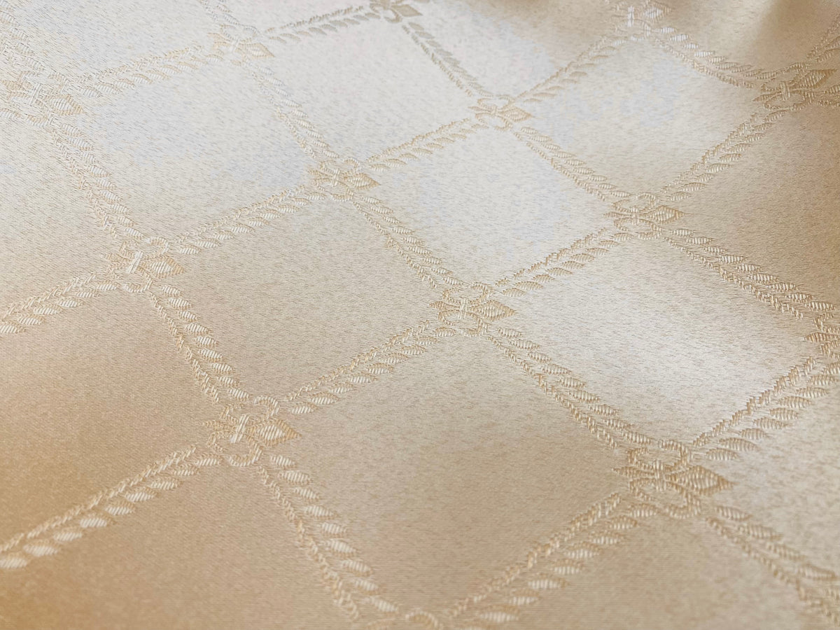 NEW Sir Davidoff Satin Diamond Fleur De Lis Drapery Upholstery Fabric - Gold - Fancy Styles Fabric Pierre Frey Lee Jofa Brunschwig & Fils