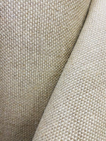 NEW! Lord Byronne 100% Linen Basketweave Upholstery Fabric White Beige Melange- Made in Ireland