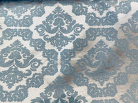 NEW 36" x 54" Remnant - King Pelmar Antique Inspired Eggshell Silver Blue Satin Brocade Upholstery Fabric (Copy) - Fancy Styles Fabric Pierre Frey Lee Jofa Brunschwig & Fils