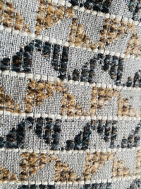 New! SUNBRELLA Taupe and Indigo Blue Boucle Waterproof Indoor Outdoor Upholstery Fabric - Fancy Styles Fabric Pierre Frey Lee Jofa Brunschwig & Fils