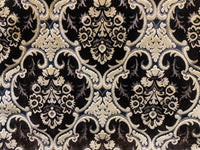 NEW Sir Scott Designer Italian Burnout Medallion Chenille Velvet Fabric Brown and Beige - Upholstery - Fancy Styles Fabric Pierre Frey Lee Jofa Brunschwig & Fils