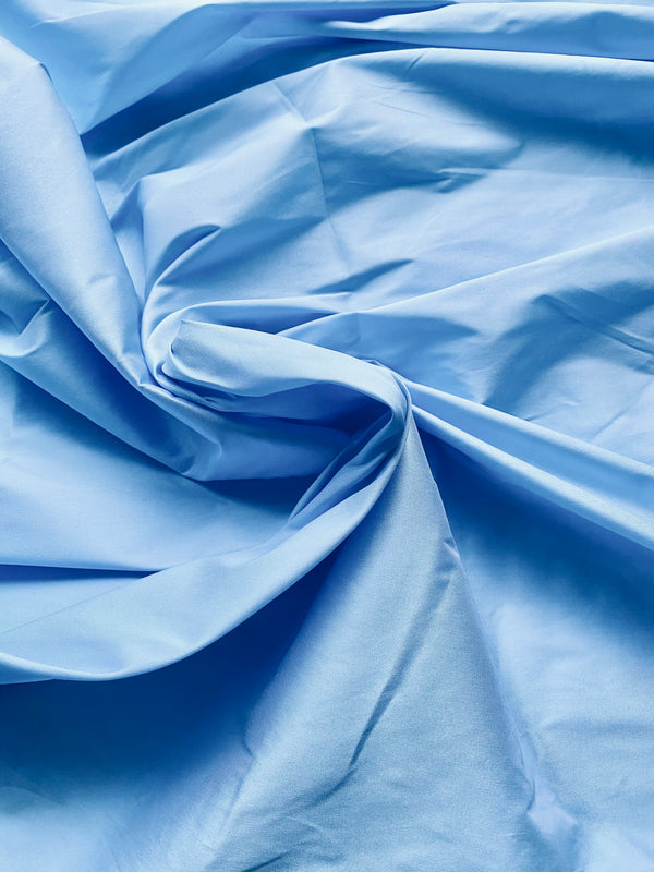 NEW Lady Frank Light Designer “Faux Silk” Taffeta Fabric Made in Italy Sky Blue - Fancy Styles Fabric Pierre Frey Lee Jofa Brunschwig & Fils