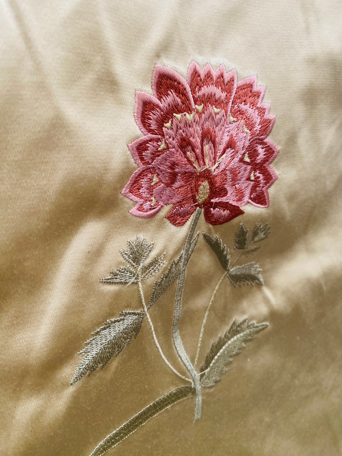 NEW! Queen Slamia 100% Silk Taffeta Novelty Embroidered Drapery Fabric in Floral- Cream - Fancy Styles Fabric Pierre Frey Lee Jofa Brunschwig & Fils