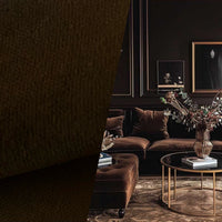 NEW! Prince Burgess - Designer Soft Heavyweight Upholstery Cotton Velvet Fabric - Chocolate Brown - Fancy Styles Fabric Pierre Frey Lee Jofa Brunschwig & Fils