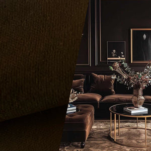 NEW! Prince Burgess - Designer Soft Heavyweight Upholstery Cotton Velvet Fabric - Chocolate Brown - Fancy Styles Fabric Pierre Frey Lee Jofa Brunschwig & Fils