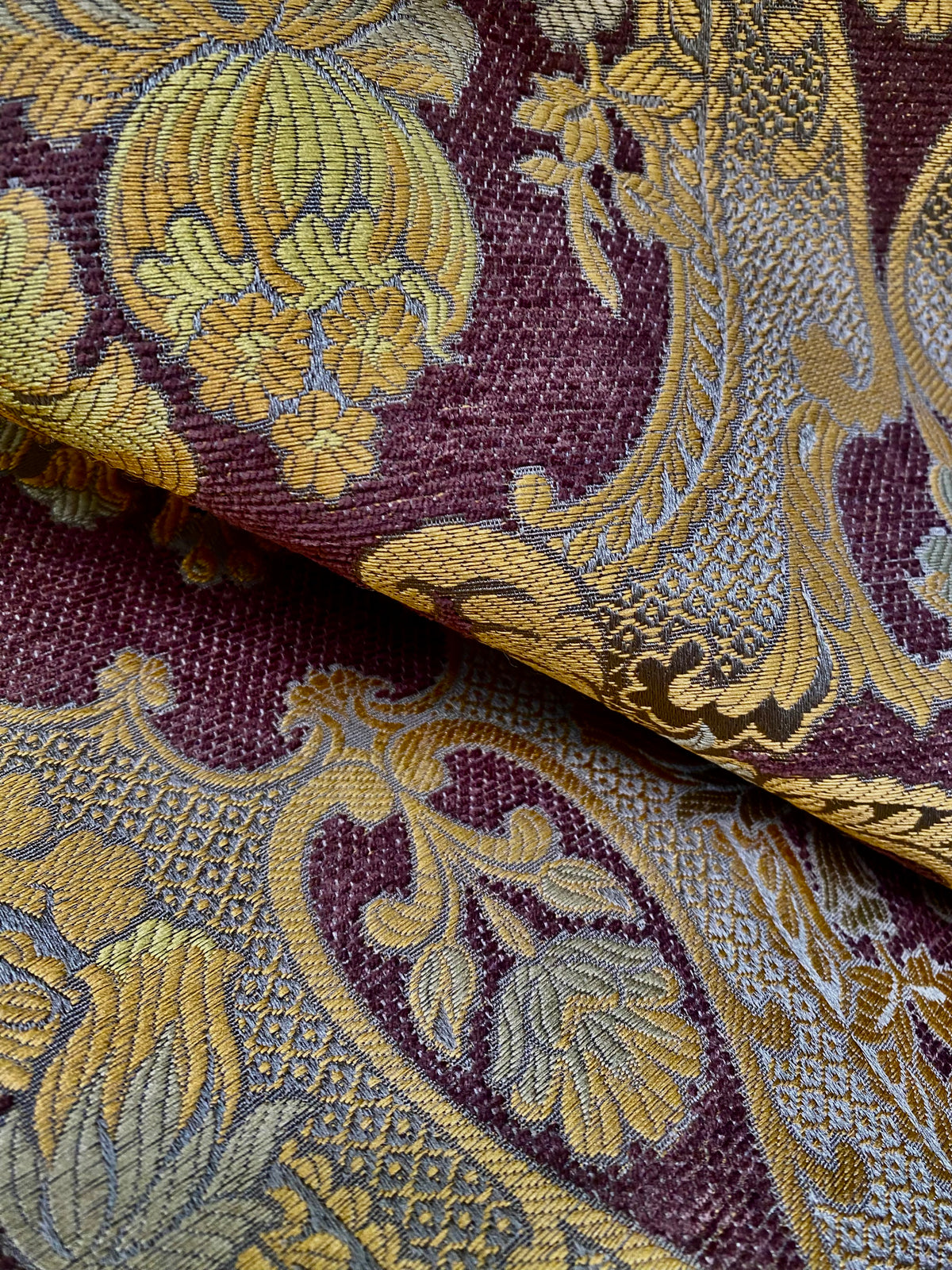 NEW! Duke Riviera Designer Venetian Italian Burnout Medallion Chenille Brocade Gold Brown Fabric Upholstery Style# HG10011 - Fancy Styles Fabric Pierre Frey Lee Jofa Brunschwig & Fils