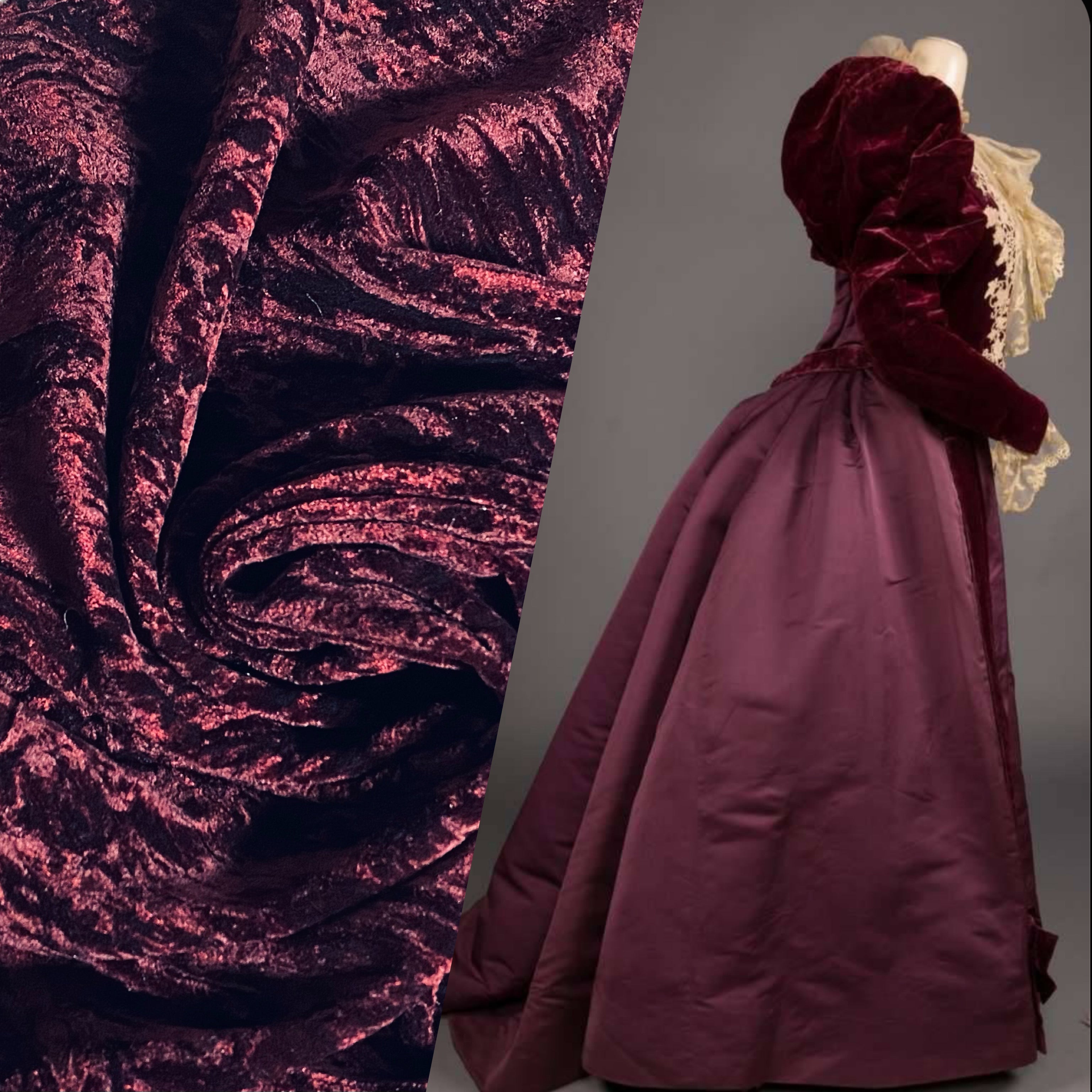 Bini Fabrics Light Purple Velvet Dress Fabric Plain Velvet Material 44/45  Width, Sliky & Soft Fabrics (2 Meter)