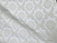 NEW! Duke Fiante Brocade Satin Fabric- White- Damask Upholstery Neoclassical Louis - Fancy Styles Fabric Pierre Frey Lee Jofa Brunschwig & Fils