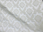 NEW! Duke Fiante Brocade Satin Fabric- White- Damask Upholstery Neoclassical Louis
