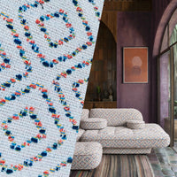 New! SUNBRELLA Novelty Boucle Woven Waterproof Indoor Outdoor Pink Indigo Blue White Upholstery and Decorating Fabric - Fancy Styles Fabric Pierre Frey Lee Jofa Brunschwig & Fils