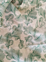 App Sale: Queen Shani Designer 100% Linen Floral Leaf Fabric-