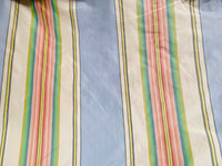 Back in stock! NEW Princess Penelope Designer 100% Silk Taffeta Stripes Fabric - Blue 55” Wide - Fancy Styles Fabric Pierre Frey Lee Jofa Brunschwig & Fils