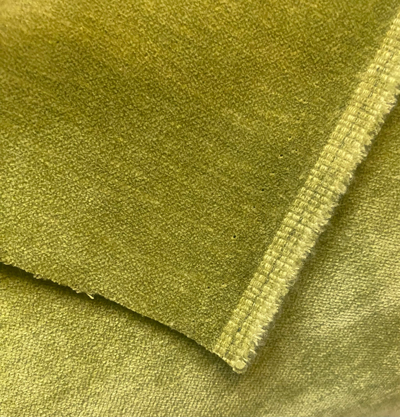 NEW! Designer Upholstery Velvet Fabric Made in Belgium - Yellow Chartreuse