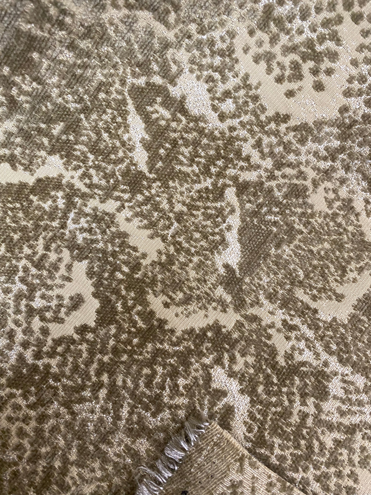 NEW Prince Stan Novelty Velevet Anaconda Snake Upholstery Fabric in White & Taupe - Fancy Styles Fabric Pierre Frey Lee Jofa Brunschwig & Fils