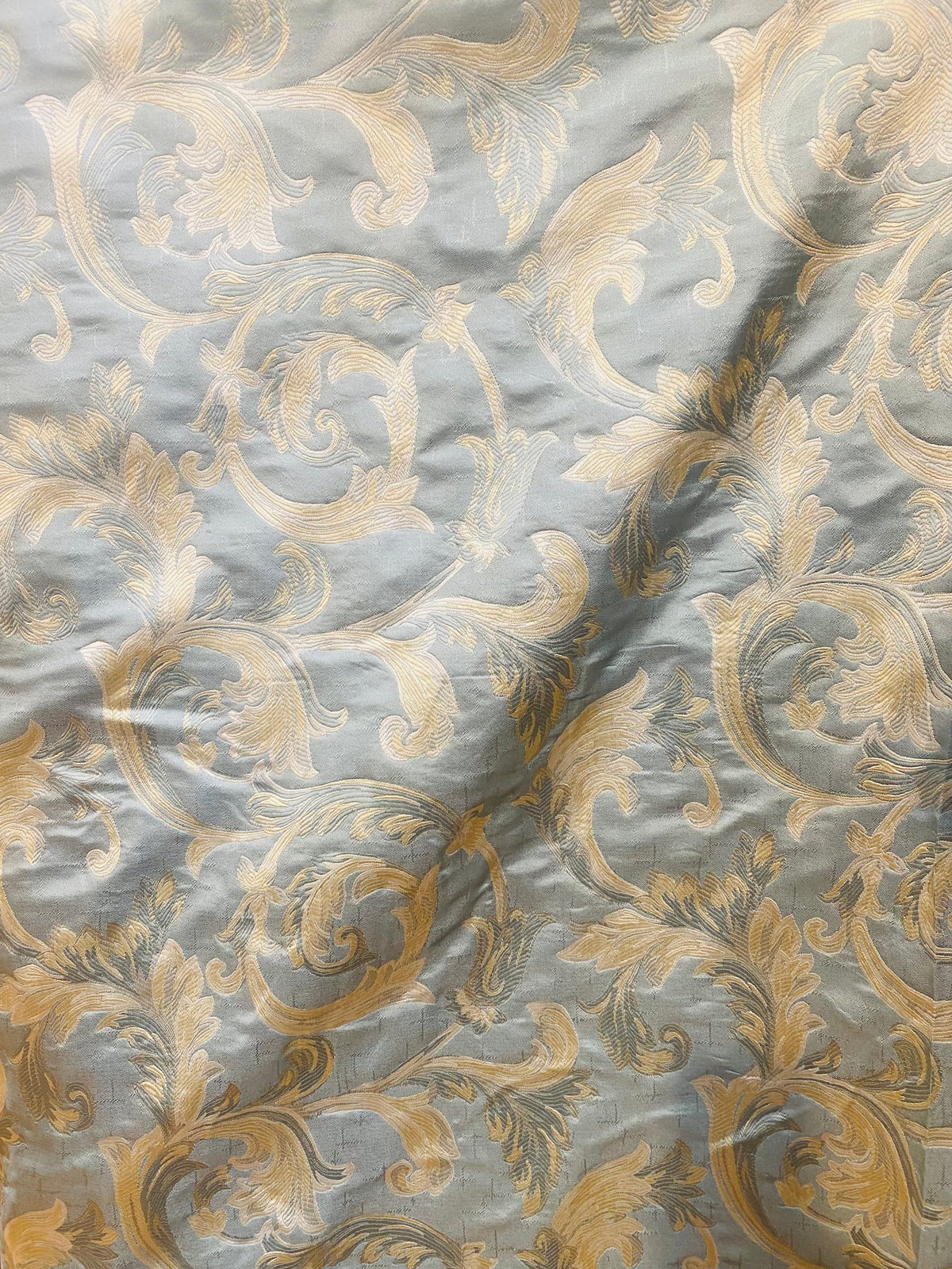 NEW! King Peter Designer Quilted Brocade Floral Upholstery Fabric- French Blue - Fancy Styles Fabric Pierre Frey Lee Jofa Brunschwig & Fils