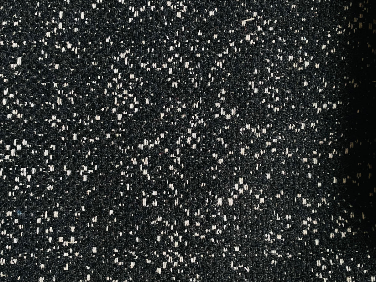 New! SUNBRELLA Tweeds Raven Black and White Water Repellent Indoor Outdoor Fabric - Fancy Styles Fabric Pierre Frey Lee Jofa Brunschwig & Fils