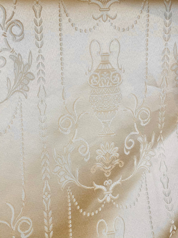NEW Lord Percy Neoclassical Amphora Gold Upholstery and Drapery Fabri - Fancy Styles Fabric Pierre Frey Lee Jofa Brunschwig & Fils