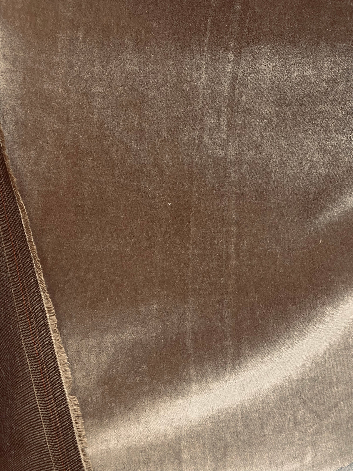 NEW! Prince Hudson- 100% Mohair Upholstery Velvet Fabric - Taupe - Fancy Styles Fabric Pierre Frey Lee Jofa Brunschwig & Fils