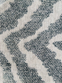 New! SUNBRELLA Grey Zebra Burnout Chenille Waterproof Indoor Outdoor Upholstery Fabric - Fancy Styles Fabric Pierre Frey Lee Jofa Brunschwig & Fils