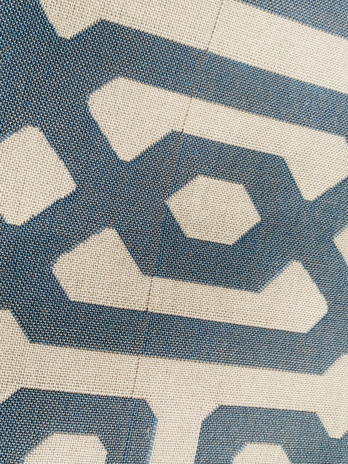 New! SUNBRELLA Blue Geometric Waterproof Indoor Outdoor Upholstery Fabric - Fancy Styles Fabric Pierre Frey Lee Jofa Brunschwig & Fils