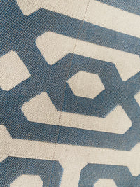 New! SUNBRELLA Blue Geometric Waterproof Indoor Outdoor Upholstery Fabric - Fancy Styles Fabric Pierre Frey Lee Jofa Brunschwig & Fils