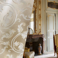 NEW Lord Percephone Neoclassical Floral Gold Upholstery and Drapery Fabric - Fancy Styles Fabric Pierre Frey Lee Jofa Brunschwig & Fils