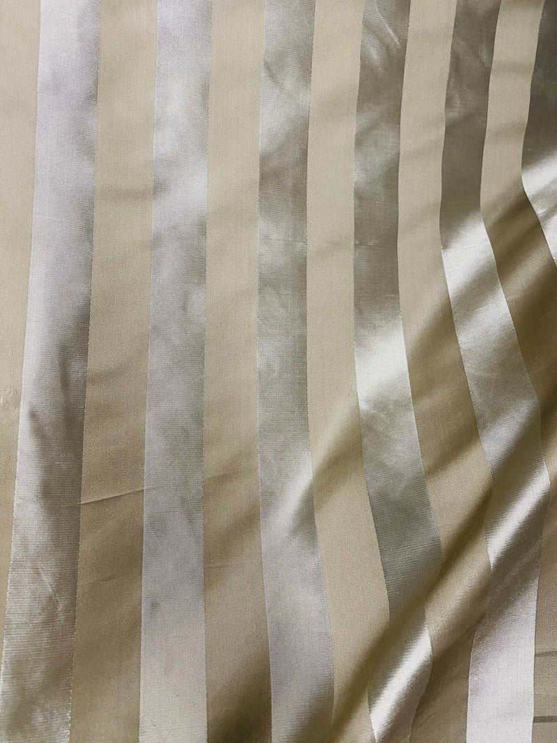 NEW Princess Sophie 100% Silk Fabric Gold Stripes