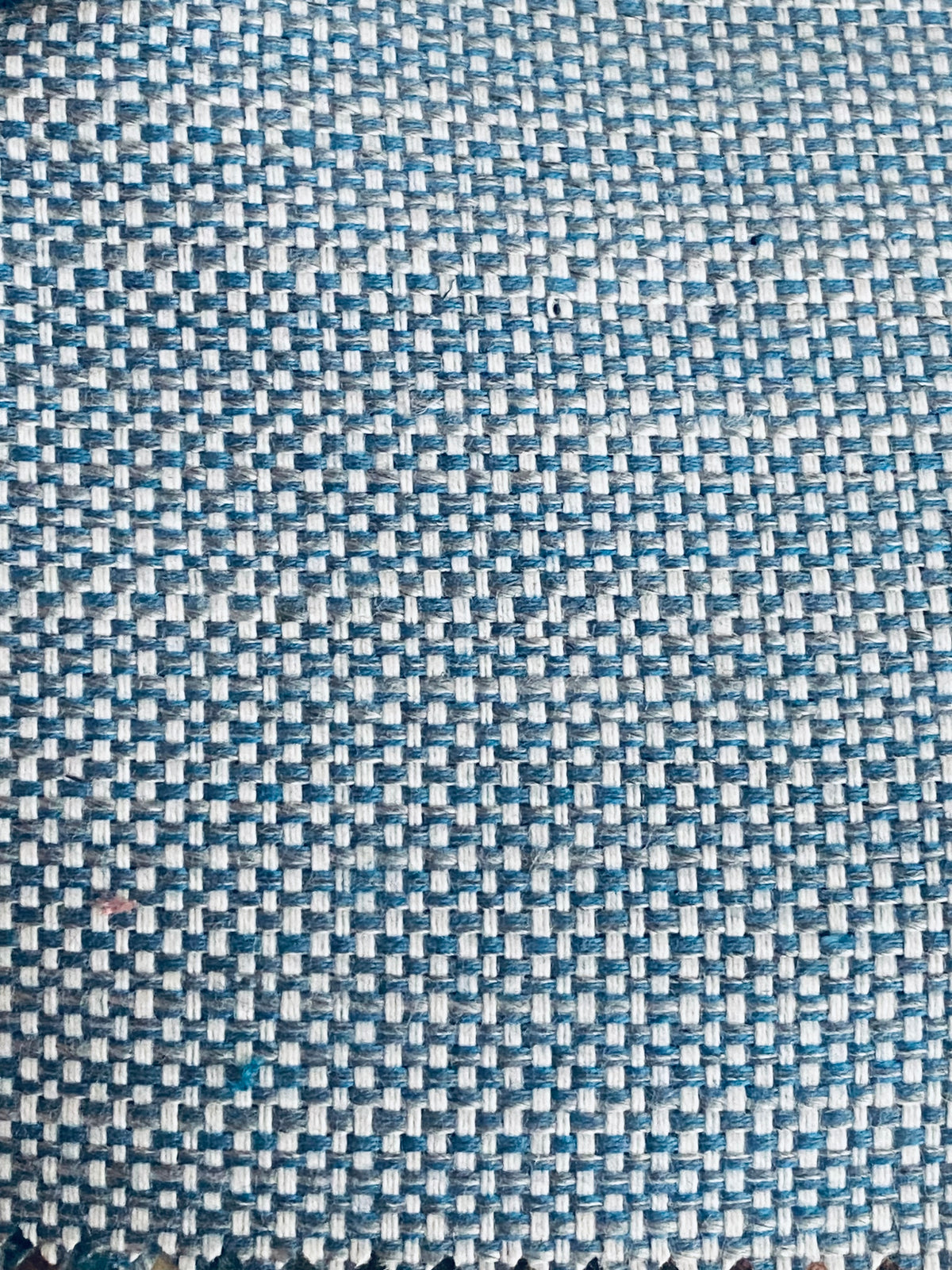 New! SUNBRELLA Blue White Melange Linen Inspired Waterproof Indoor Outdoor Upholstery Fabric - Fancy Styles Fabric Pierre Frey Lee Jofa Brunschwig & Fils