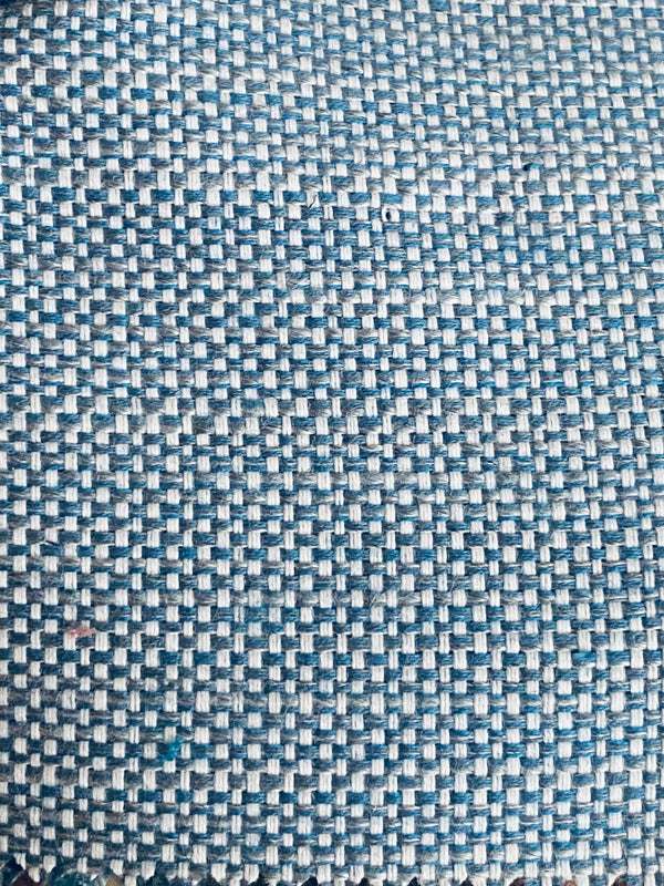 New! SUNBRELLA Blue White Melange Linen Inspired Waterproof Indoor Outdoor Upholstery Fabric - Fancy Styles Fabric Pierre Frey Lee Jofa Brunschwig & Fils