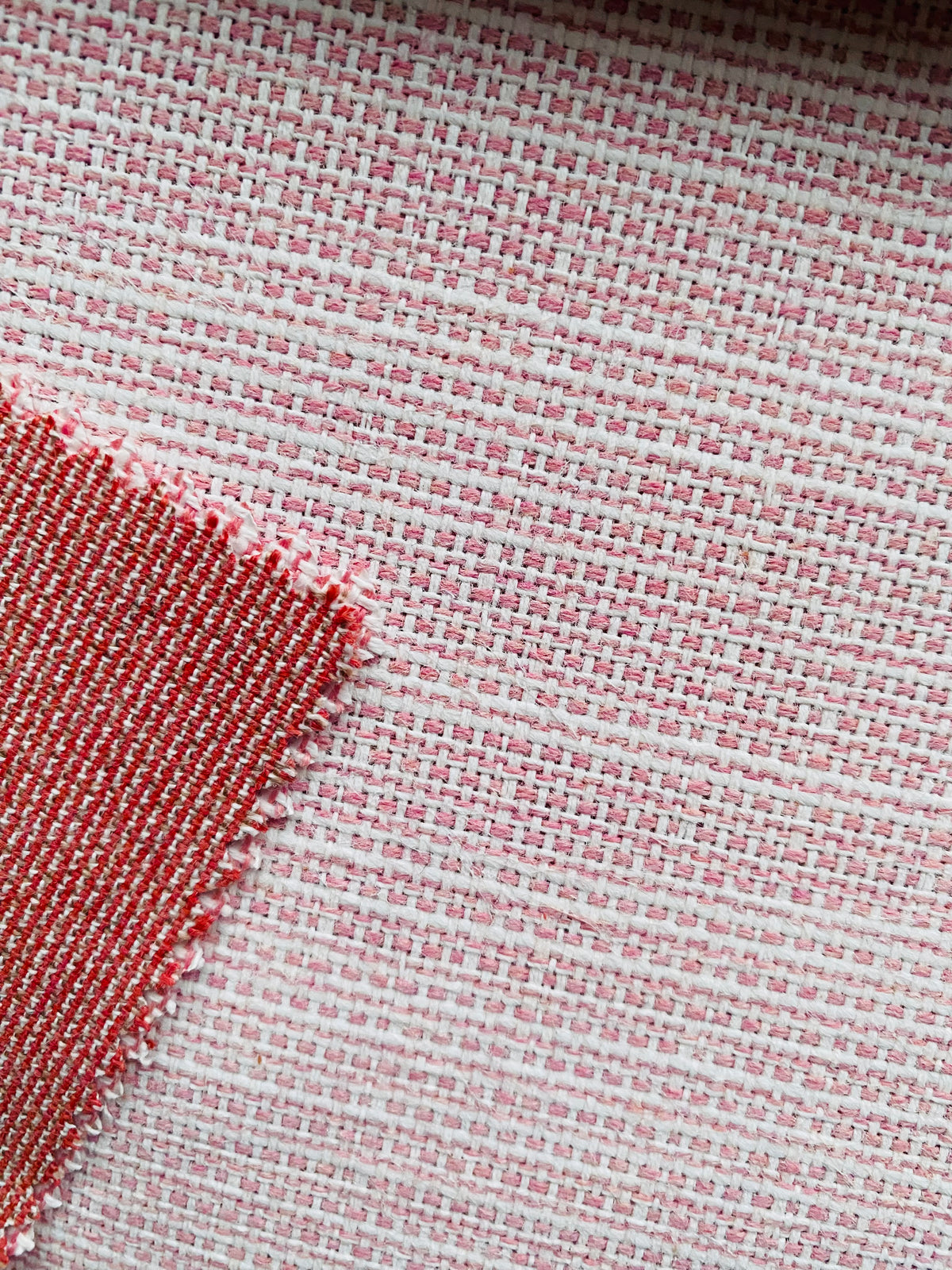 New! SUNBRELLA Pink Stripes Linen-Inspired Texture Waterproof Indoor Outdoor Upholstery Fabric - Fancy Styles Fabric Pierre Frey Lee Jofa Brunschwig & Fils