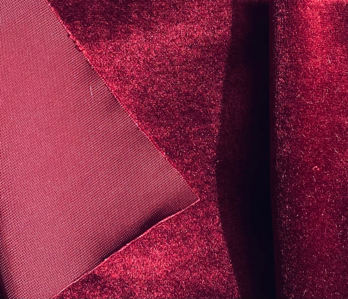 NEW! Prince Latimer Designer Velvet Upholstery & Drapery Fabric -Soft- Wine Red- By The Yard - Fancy Styles Fabric Pierre Frey Lee Jofa Brunschwig & Fils