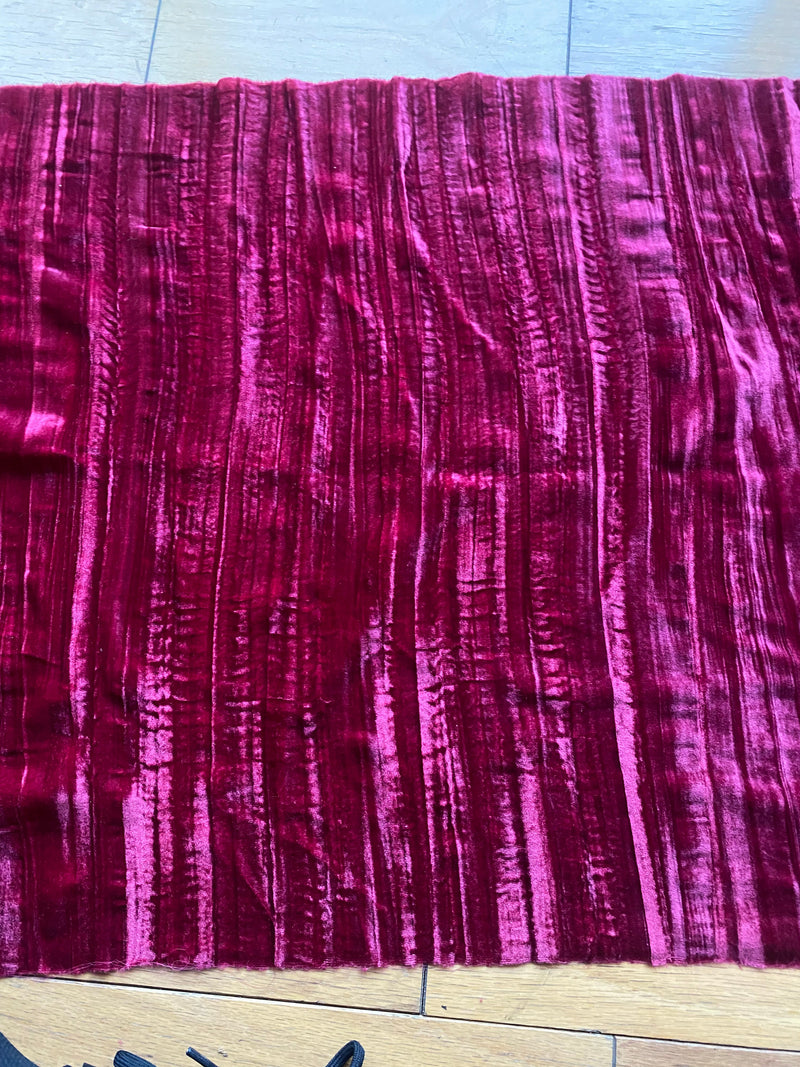 App Sale: Prince Peterson Raspberry Silk Rayon Velvet Fabric