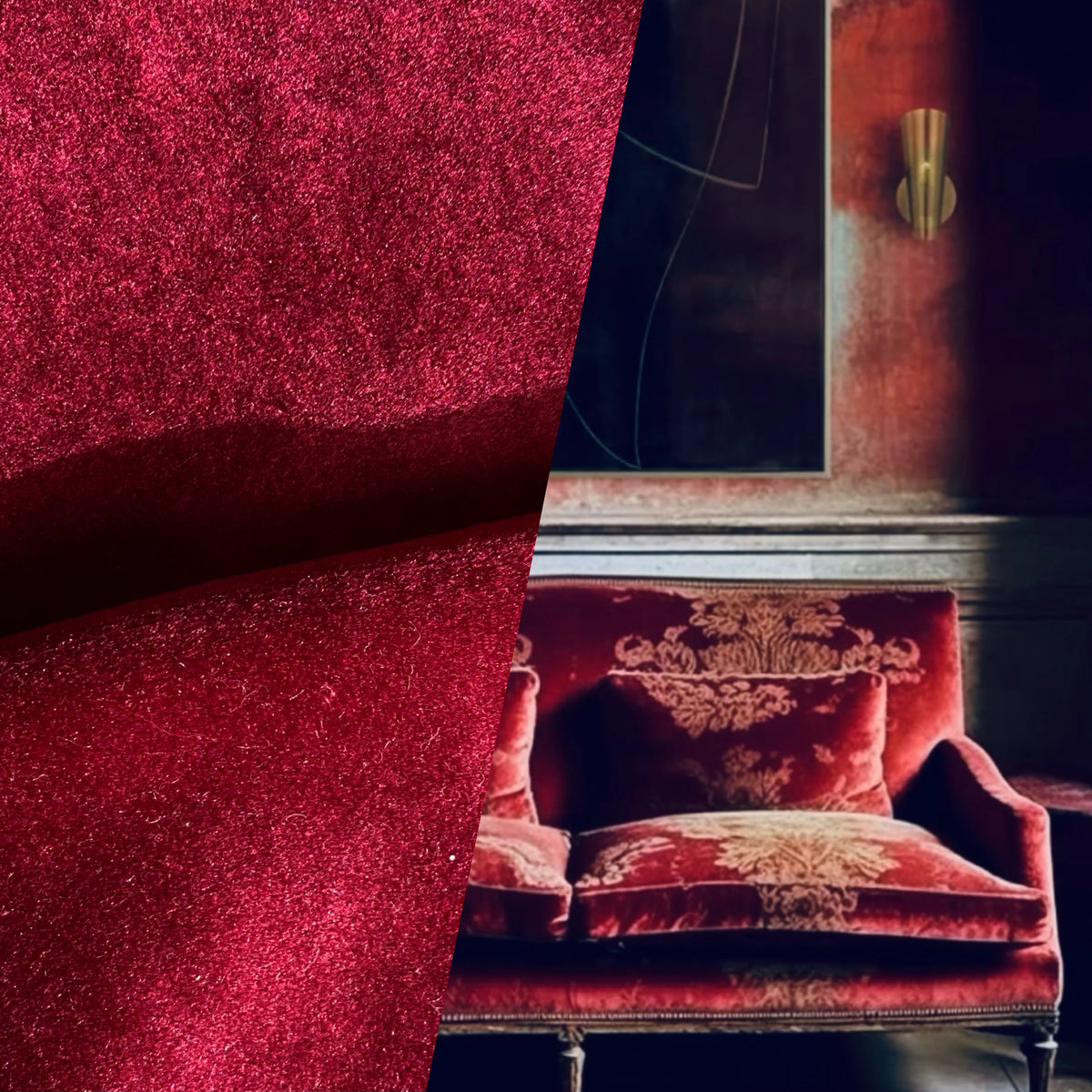 NEW! Prince Latimer Designer Velvet Upholstery & Drapery Fabric -Soft- Wine Red- By The Yard - Fancy Styles Fabric Pierre Frey Lee Jofa Brunschwig & Fils