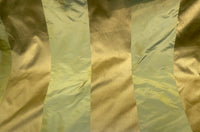 NEW Duchess Zoey Designer 100% Silk Taffeta and Satin 8” Stripes Fabric - Leaf Green & Gold BTY - Fancy Styles Fabric Pierre Frey Lee Jofa Brunschwig & Fils