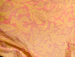 NEW Queen Dahlila Jacquard Neoclassical Floral Damask Matte Satin Brick Red and Gold Jacquard Drapery Fabric