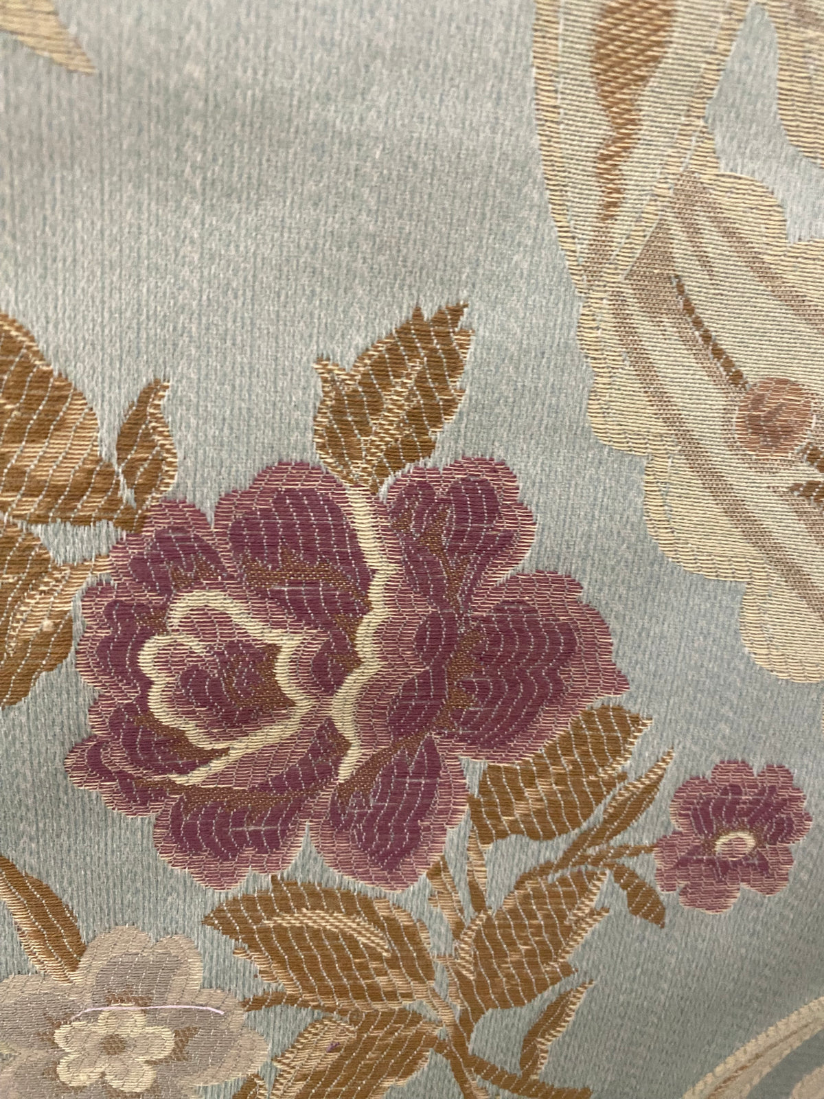 NEW Queen Marionette Novelty Ritz Neoclassical Brocade Medallion Floral Aubusson Satin Fabric - Ivory - Fancy Styles Fabric Pierre Frey Lee Jofa Brunschwig & Fils