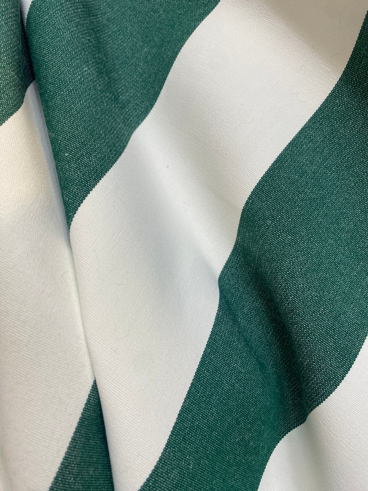 NEW Lady Jacqueline Faded Polo Green Waterproof Decorating Fabric - 3” Green And White Stripes - Upholstery 55” Wide - Fancy Styles Fabric Pierre Frey Lee Jofa Brunschwig & Fils